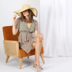 3S. x Le VestiaireRobe courte fleurie Iseult