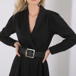 3S. x Le VestiaireRobe croisée col smoking Ray