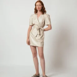 3S. x Le VestiaireRobe croisée en similiJade