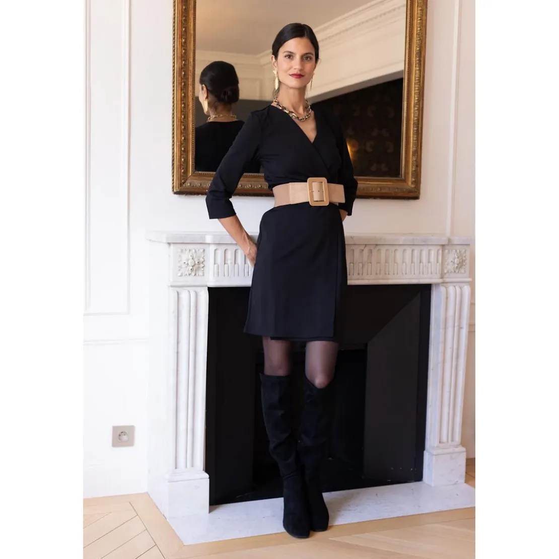 3S. x Le VestiaireRobe croisée manches 3/4 Anya