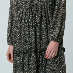 3S. x Le VestiaireRobe longue boutonnée Jeanne Noire
