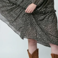 3S. x Le VestiaireRobe longue boutonnée Jeanne Noire