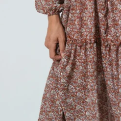 3S. x Le VestiaireRobe longue boutonnée Jeanne Terracota