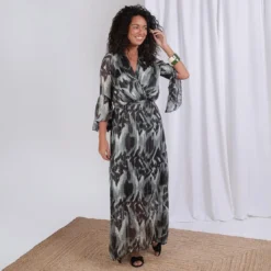 3S. x Le VestiaireRobe longue fluide Zoé