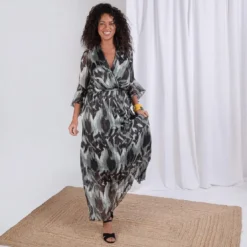 3S. x Le VestiaireRobe longue fluide Zoé