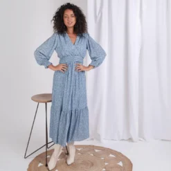 3S. x Le VestiaireRobe longue fleurie Victoire