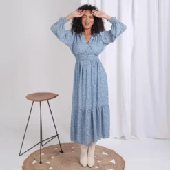 3S. x Le VestiaireRobe longue fleurie Victoire
