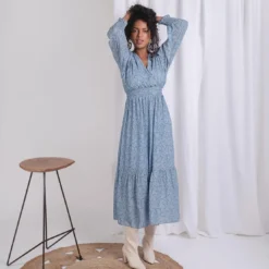 3S. x Le VestiaireRobe longue fleurie Victoire
