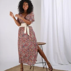 3S. x Le VestiaireRobe longue imprimée Julie
