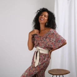 3S. x Le VestiaireRobe longue imprimée Julie