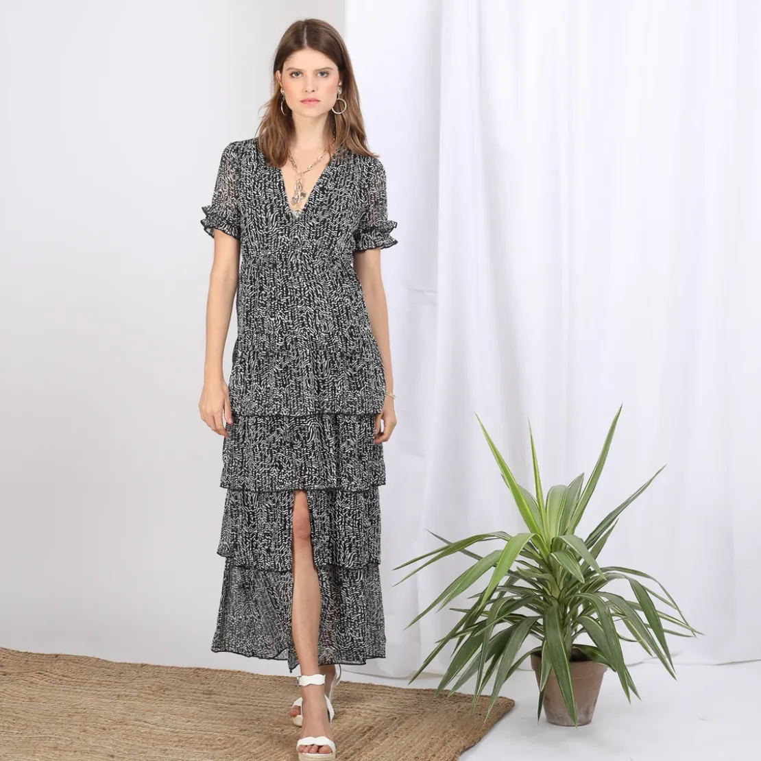 3S. x Le VestiaireRobe longue Jane