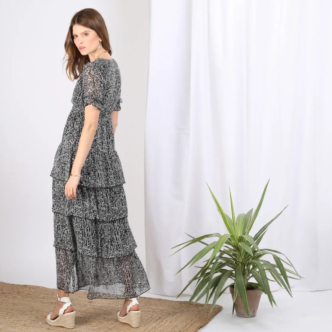 3S. x Le VestiaireRobe longue Jane