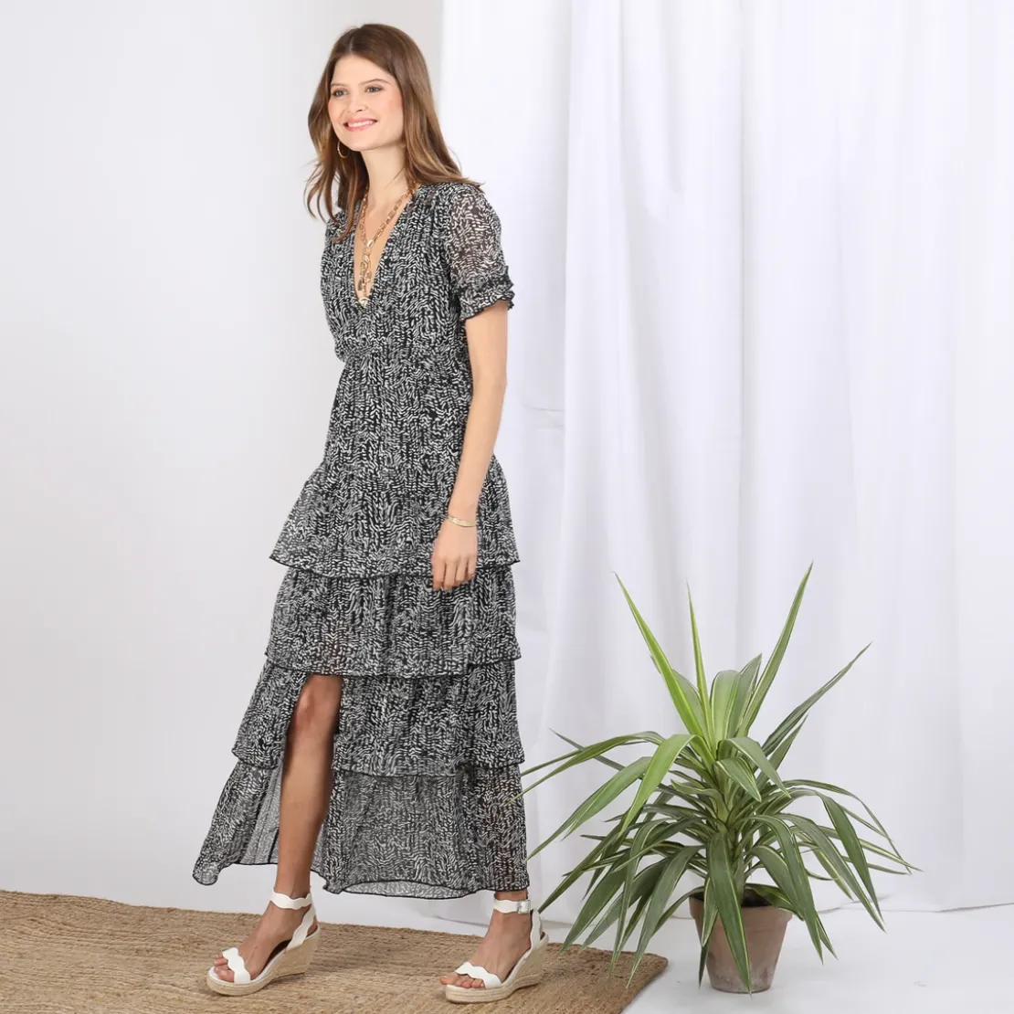 3S. x Le VestiaireRobe longue Jane