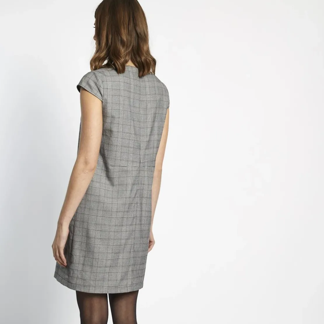 3S. x Le VestiaireRobe manches courtes à carreaux Calla