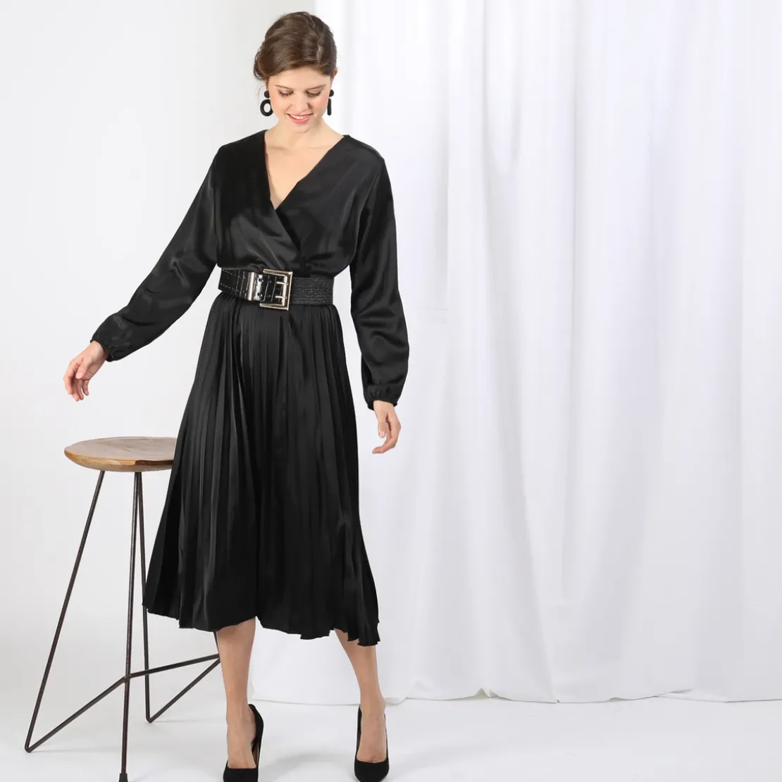 3S. x Le VestiaireRobe plissée Gisèle