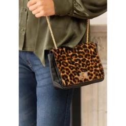 3S. x Le VestiaireSac bandoulière Léonie marron en cuir