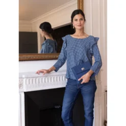3S. x Le VestiaireSac en jean marine Ava