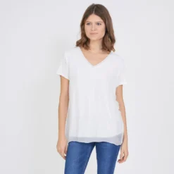 3S. x Le VestiaireTee-shirt doublure soie Jean