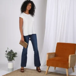 3S. x Le VestiaireTee-shirt uni manches courtes poche poitrine femme - Blanc