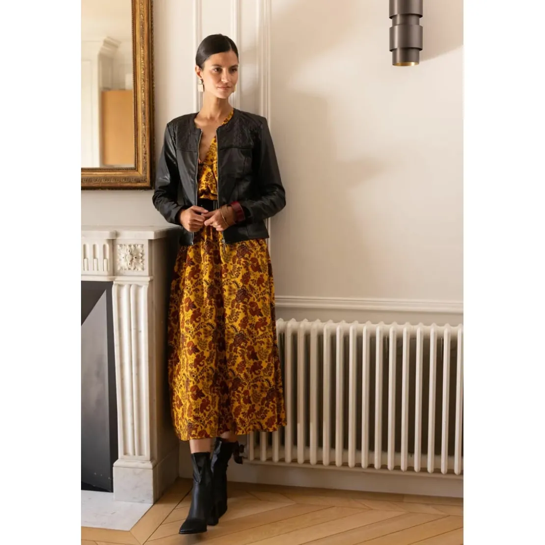 3S. x Le VestiaireVeste cintrée effet cuir 3 Suisses femme - Noir