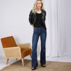 3S. x Le VestiaireVeste croisée zippée manches longues et volant femme - Noir