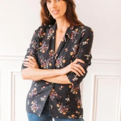 3S. x Le VestiaireVeste fleurie Iris en viscose