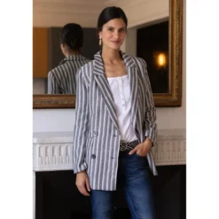 3S. x Le VestiaireVeste tailleur - Rayée