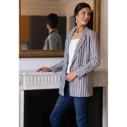 3S. x Le VestiaireVeste tailleur - Rayée