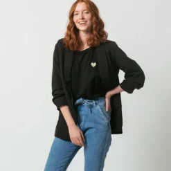 3S. x Le VestiaireVeste tailleur col smoking - Noire