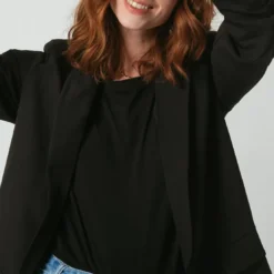 3S. x Le VestiaireVeste tailleur col smoking - Noire