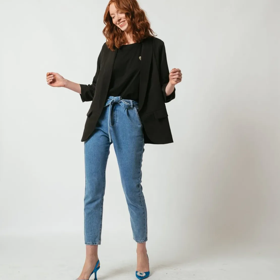 3S. x Le VestiaireVeste tailleur col smoking - Noire