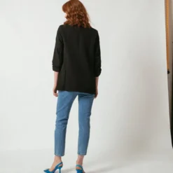 3S. x Le VestiaireVeste tailleur col smoking - Noire