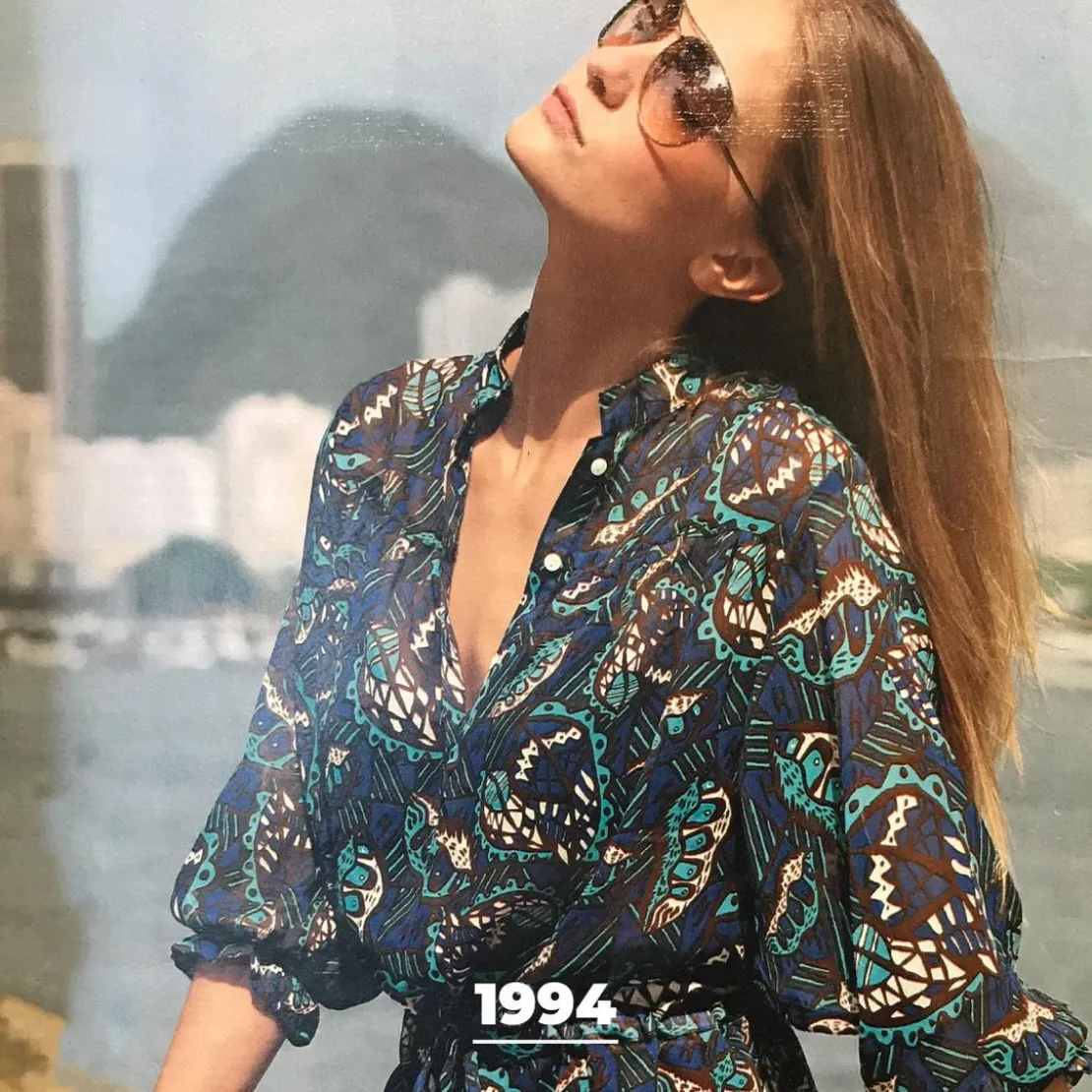3S. x RééditionBlouse manches longues Pipa Réédition bleu en viscose