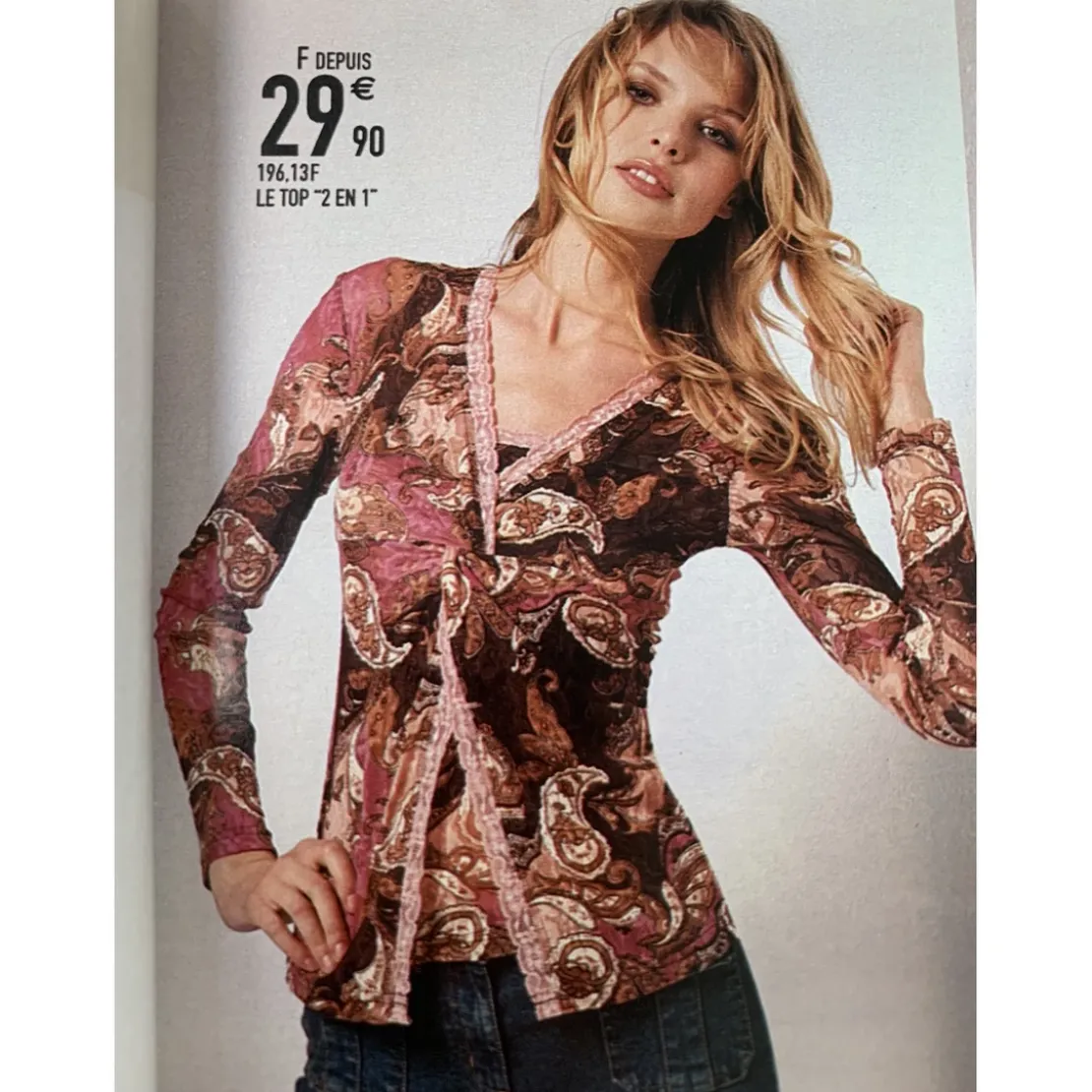 3S. x RééditionChemise imprimée toile de jouy - Alma jaune en viscose
