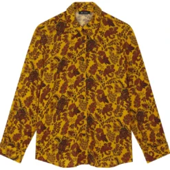 3S. x RééditionChemise imprimée toile de jouy - Alma jaune en viscose
