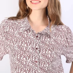 3S. x RééditionChemise manches ballons Rose en viscose