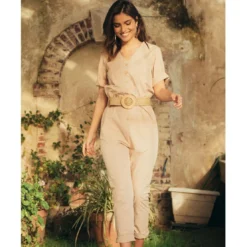 3S. x RééditionCombinaison pantalon Mado Réédition en coton beige