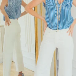 3S. x RééditionJean flare Jane en coton