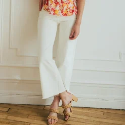 3S. x RééditionJean flare Jane en coton