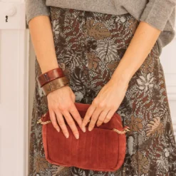 3S. x RééditionJupe longue imprimée jungle Amy gris en viscose