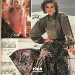 3S. x RééditionJupe longue imprimée jungle Amy gris en viscose