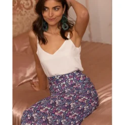 3S. x RééditionJupe print floral réédition Naomie multicolore en viscose
