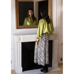 3S. x RééditionJupe print zèbre Naomie multicolore en viscose