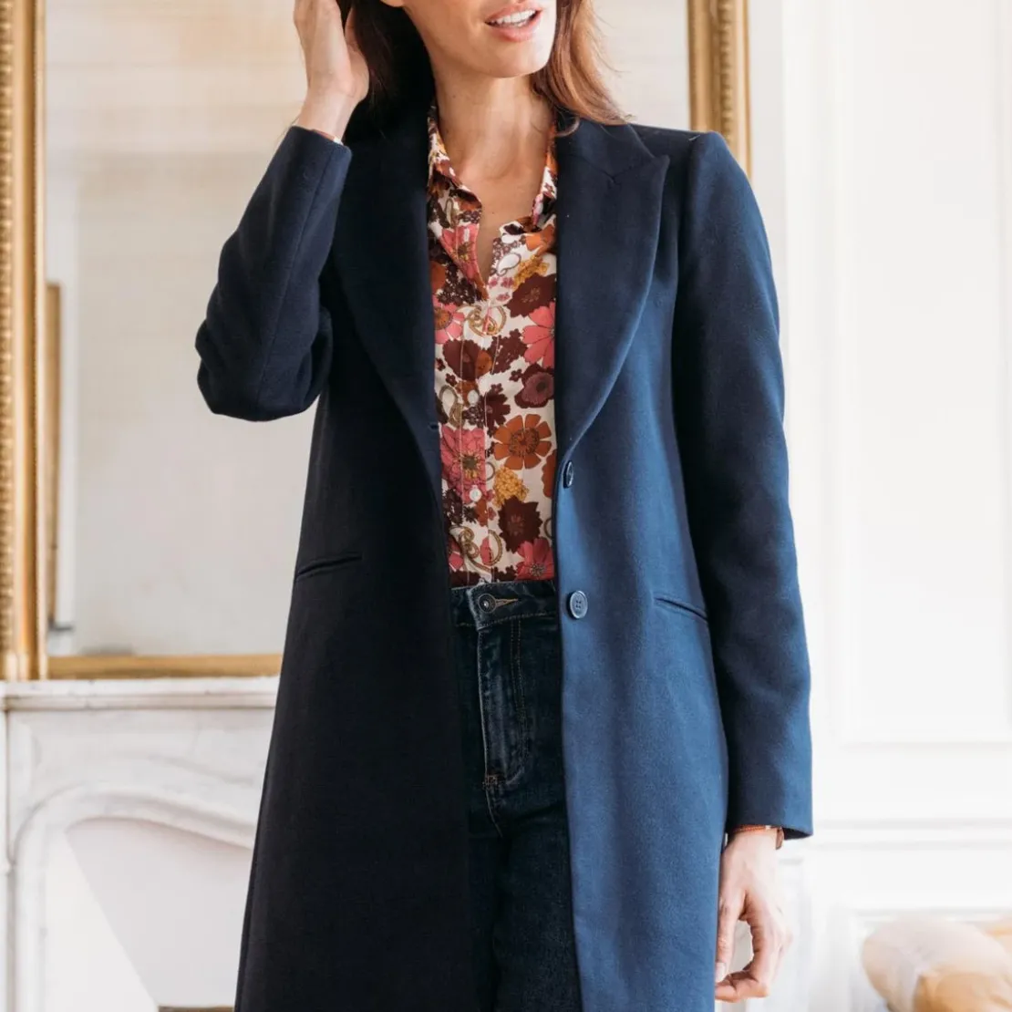 3S. x RééditionManteau col tailleur Etienne