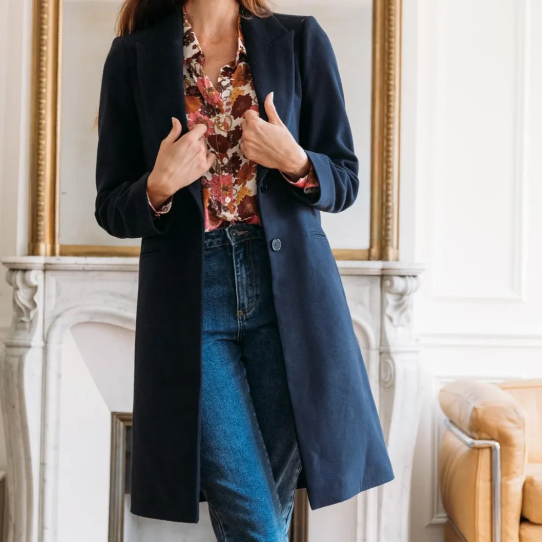 3S. x RééditionManteau col tailleur Etienne