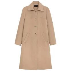 3S. x RééditionManteau long grand col Ange camel