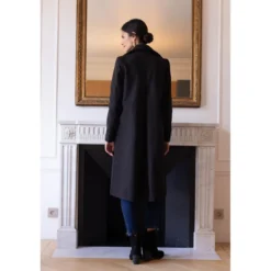 3S. x RééditionManteau long grand col Ange noir