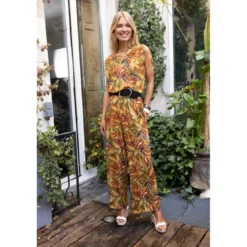 3S. x RééditionPantalon Cécilia multicolore en viscose