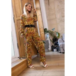 3S. x RééditionPantalon Cécilia multicolore en viscose