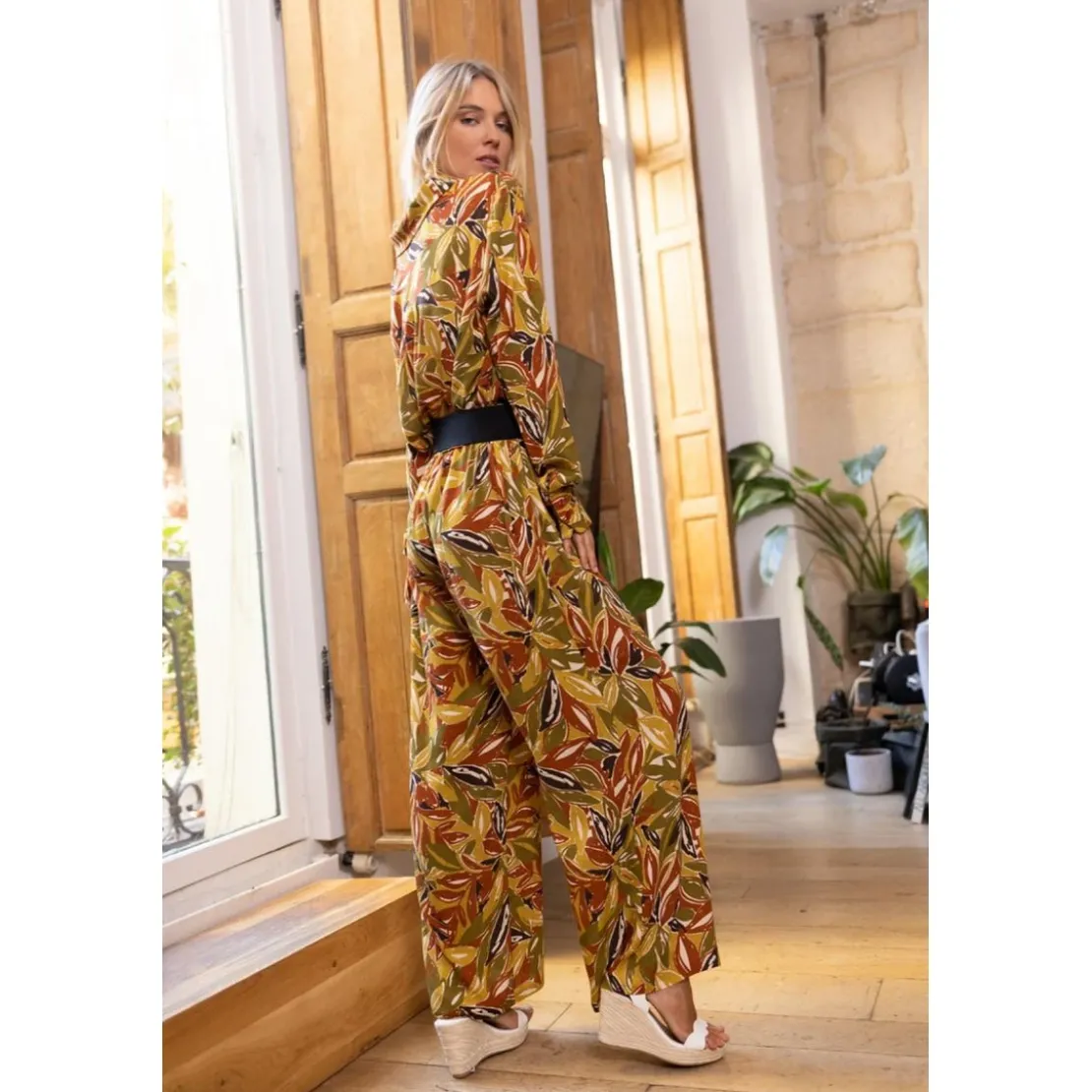 3S. x RééditionPantalon Cécilia multicolore en viscose